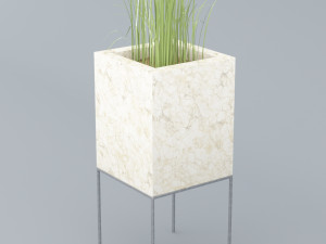 plant low poly marble case low-poly 3D 모델