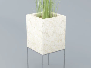 plant low poly marble case low-poly 3D Model