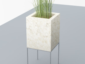 plant low poly marble case low-poly 3D 모델