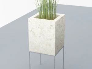 plant low poly marble case low-poly 3D Model