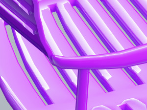 mall chair 10 colors low poly low-poly Modello 3D