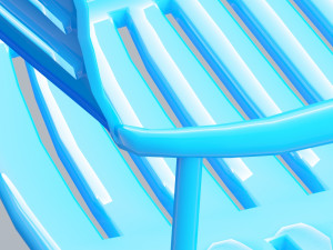mall chair 10 colors low poly low-poly Modello 3D
