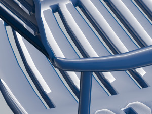 mall chair 10 colors low poly low-poly Modello 3D