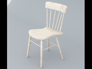 wooden chair low poly low-poly 3D मॉडल