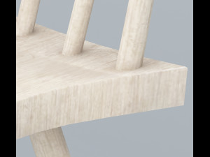 wooden chair low poly low-poly 3D मॉडल