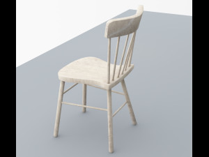 wooden chair low poly low-poly 3D मॉडल