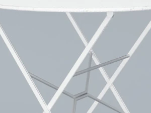 metal table for outdoor ikea low poly low-poly 3D Model