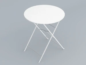 metal table for outdoor ikea low poly low-poly 3D Model