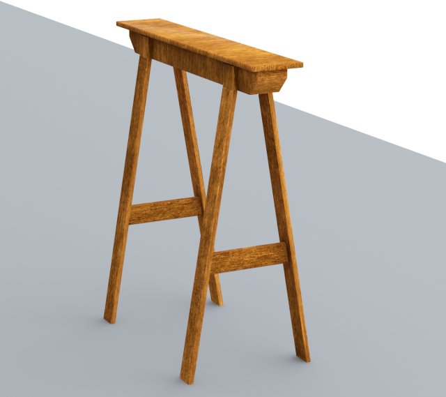 wooden table for plants low poly low-poly 3D Модель .c4d .max .obj .3ds .fbx .stl .blend 