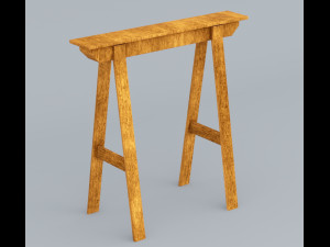 wooden table for plants low poly low-poly 3D Модель