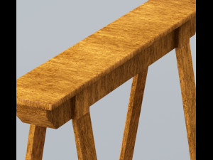 wooden table for plants low poly low-poly 3D Модель