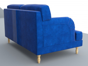 socksund sofa ikea low-poly 3D मॉडल