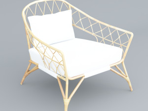 stockholm ikea rattan chair low-poly 3D Model