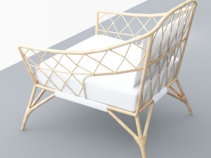 stockholm ikea rattan chair low-poly 3Dモデル