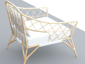 stockholm ikea rattan chair low-poly 3Dモデル