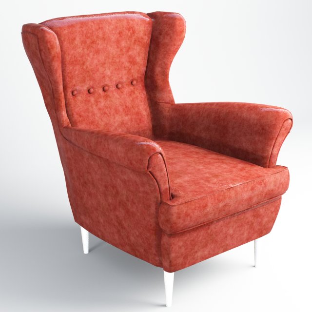strandmon sofa ikea low-poly Modelo 3D .c4d .max .obj .3ds .fbx .stl .blend 