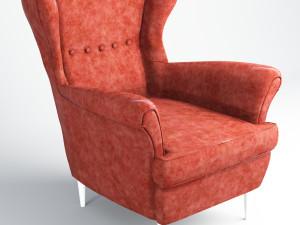 strandmon sofa ikea low-poly 3D Model