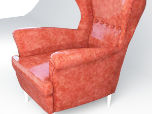 strandmon sofa ikea low-poly Modelo 3D