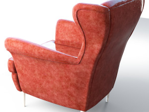 strandmon sofa ikea low-poly Modelo 3D