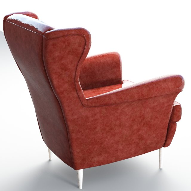 strandmon sofa ikea low poly 3D in 3DExport