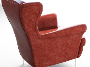 strandmon sofa ikea low-poly Modelo 3D