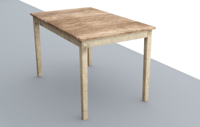 wooden table low poly low-poly 3D Model .c4d .max .obj .3ds .fbx .stl .blend 