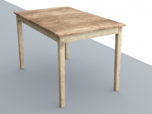 wooden table low poly low-poly Model 3D