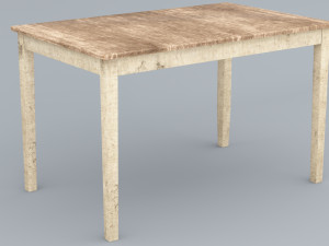 wooden table low poly low-poly 3D Model