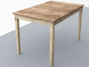wooden table low poly low-poly 3D Model