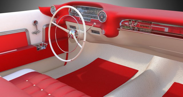 carinterior cadillac eldorado 1959 3D Model .c4d .max .obj .3ds .fbx .stl .blend 