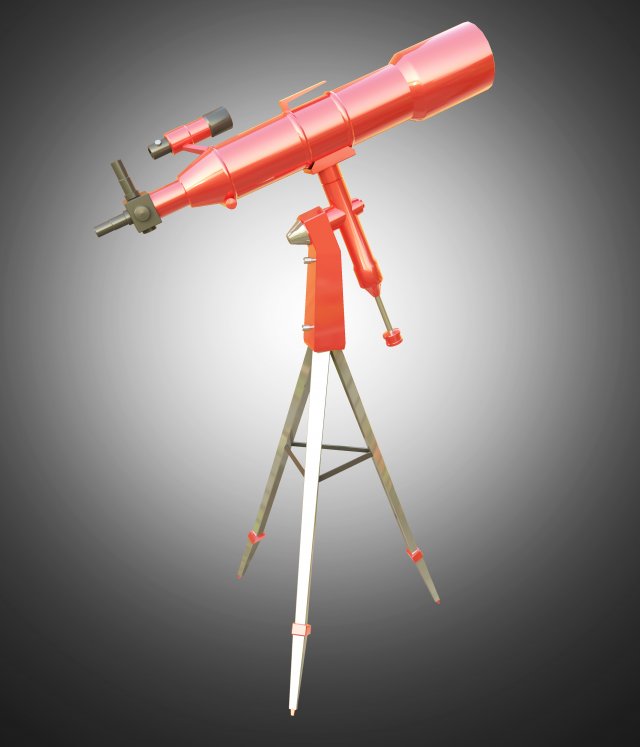 telescope 3D 모델 .c4d .max .obj .3ds .fbx .stl .blend 