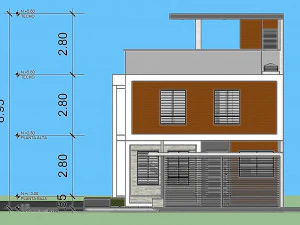 minimalist house only sketchup 2017 3D Model