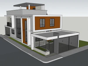 minimalist house only sketchup 2017 3D Model