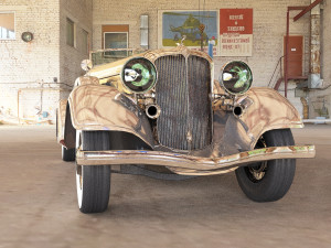 chrysler imperial 1932 low-poly Modelo 3D