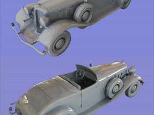 chrysler imperial 1932 low-poly Modelo 3D