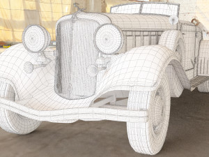 chrysler imperial 1932 low-poly Modelo 3D