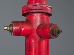 idrante antincendio basso poli Modello 3D