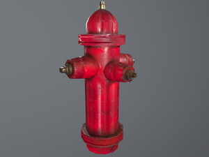 fire hydrant low poly Modello 3D