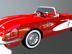 chevrolet corvette 1958 3Dモデル