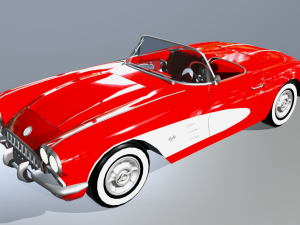 chevrolet corvette 1958 3Dモデル