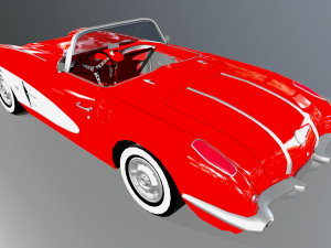 chevrolet corvette 1958 3Dモデル