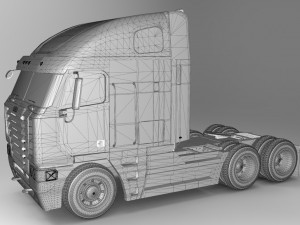 freightliner argosy 2017 low-poly 3D-Modell