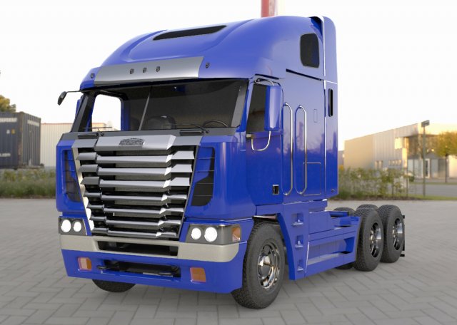 freightliner argosy 2017 low-poly 3D-Modell .c4d .max .obj .3ds .fbx .stl .blend 