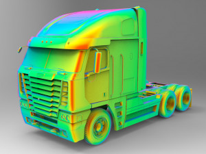 freightliner argosy 2017 low-poly 3D-Modell