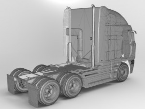 freightliner argosy 2017 low-poly 3D-Modell