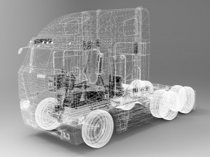 freightliner argosy 2017 low-poly 3D-Modell