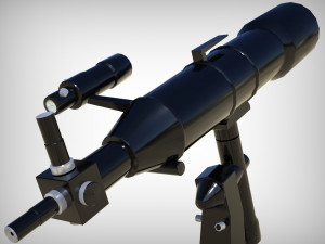 realistic telescope lowpoly blender 3D Model