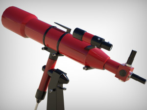 realistic telescope lowpoly blender 3D Model