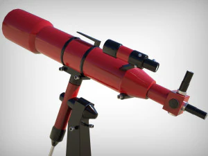 realistic telescope lowpoly blender 3D Model
