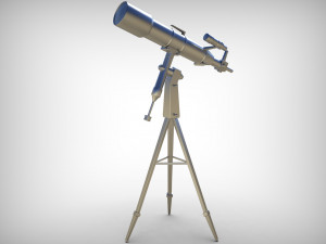 realistic telescope lowpoly blender 3D Model